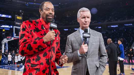 Walt Clyde Frazier reporting live in Madison Square Garden in New York City
